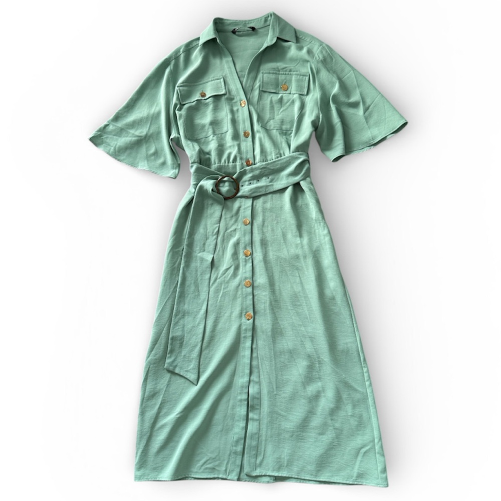 Zara Mint Green Midi Dress